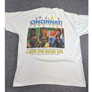 Vtg 90s Mary J Blige Rap Tee Cincinnati Jazz Fest Shirt Concert Sz Large Luther